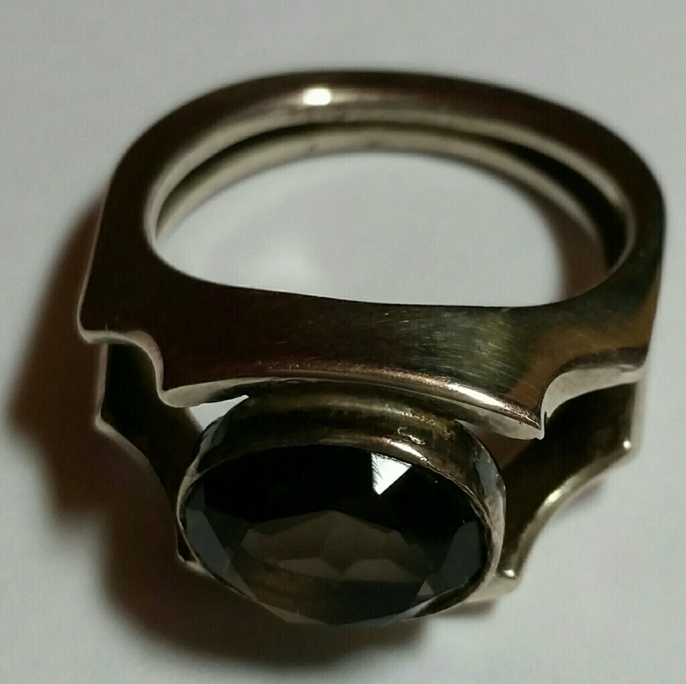 STERLING & TOPAZ RING - Picture 3 of 4